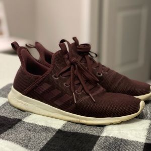 Burgundy Adidas Cloud Foam Tennis Shoes 7.5